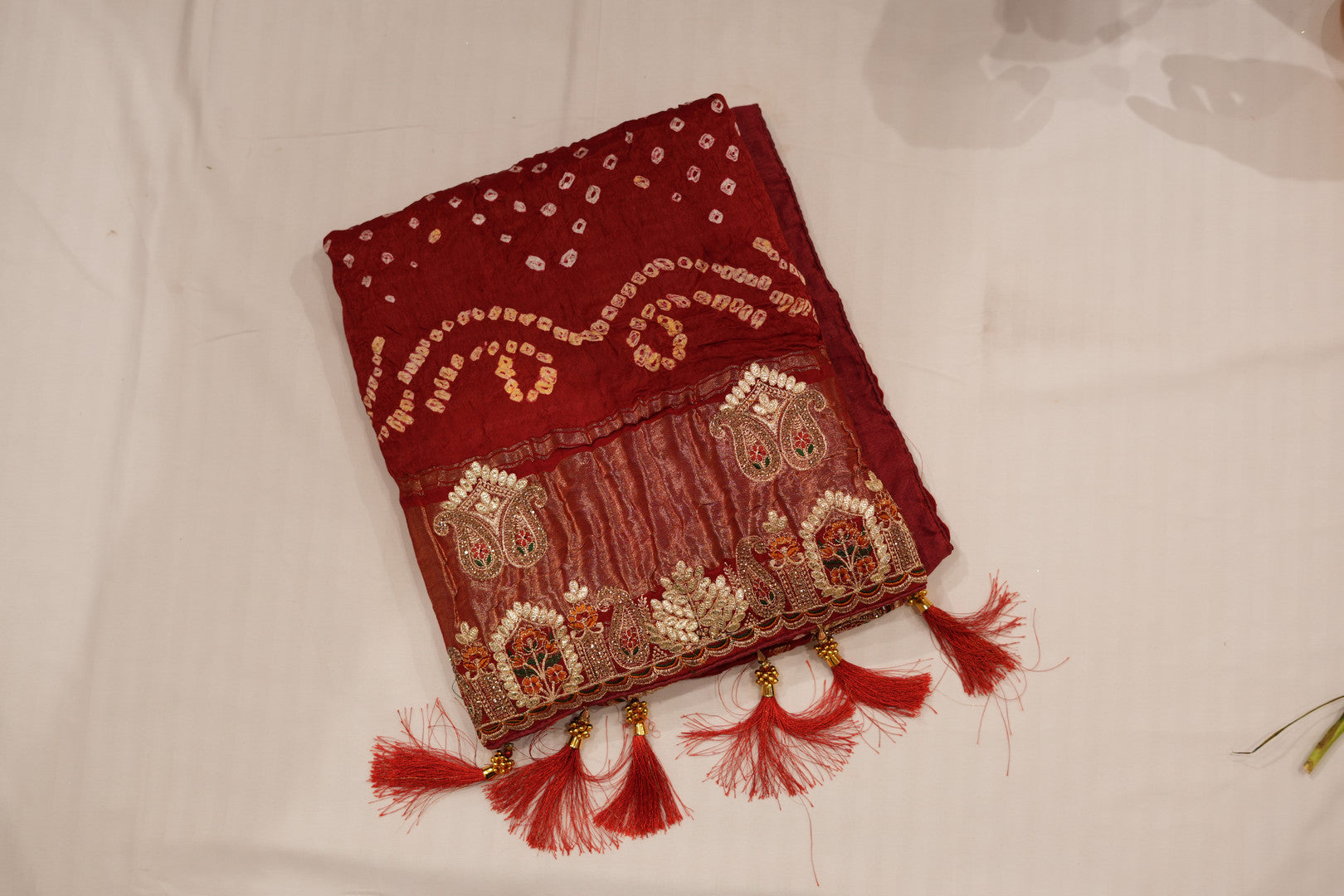 Pure Satin Silk Gharchola With Meenakari work