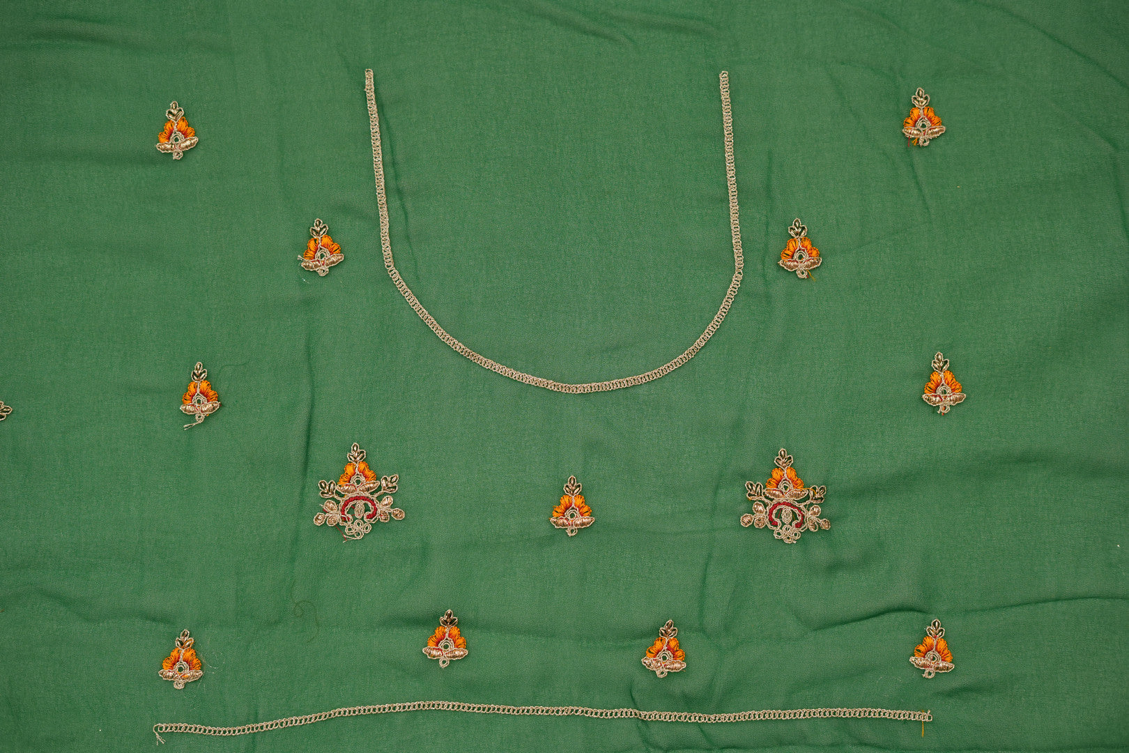 Pure Georgette Print Bandhini With Gota Patti Work