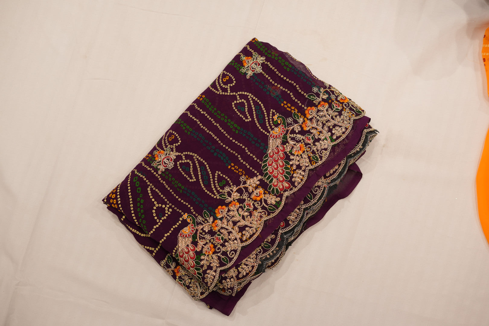 Pure Silk Saree – Purple with Intricate Patterns
