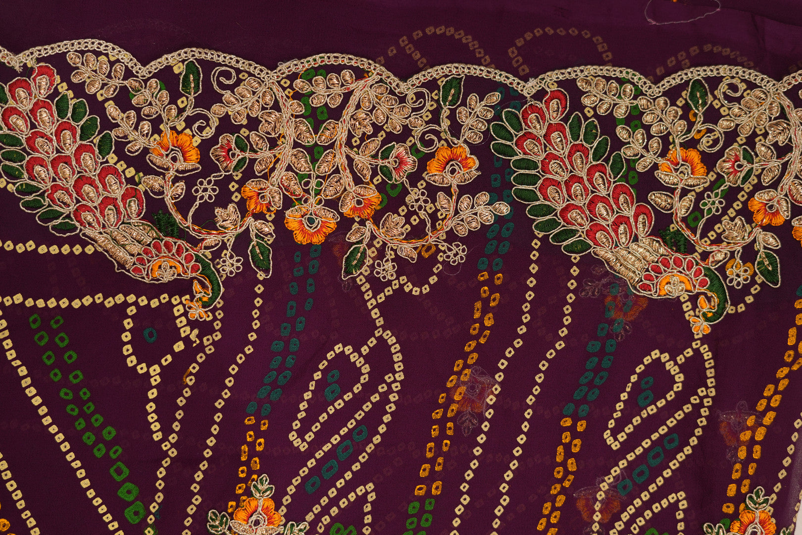 Pure Silk Saree – Purple with Intricate Patterns