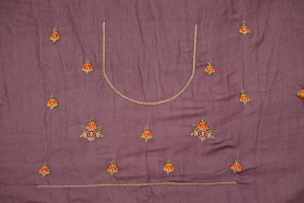 Pure Silk Saree – Purple with Intricate Patterns