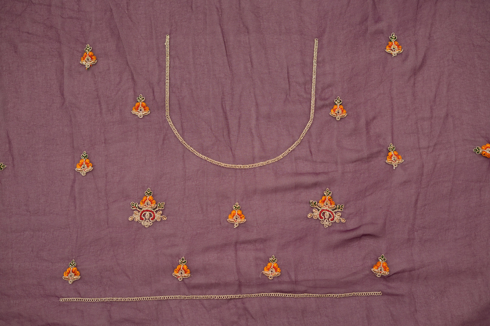 Pure Silk Saree – Purple with Intricate Patterns