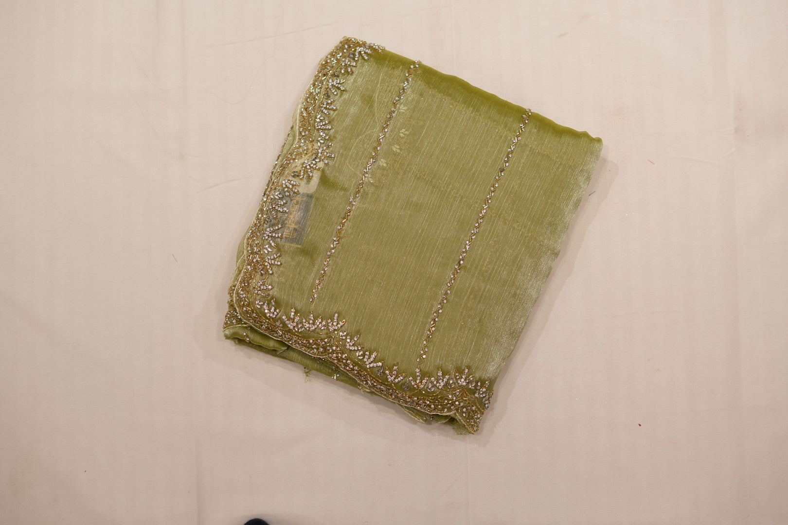 Pure Tissue Silk Saree with Silver Embroidery