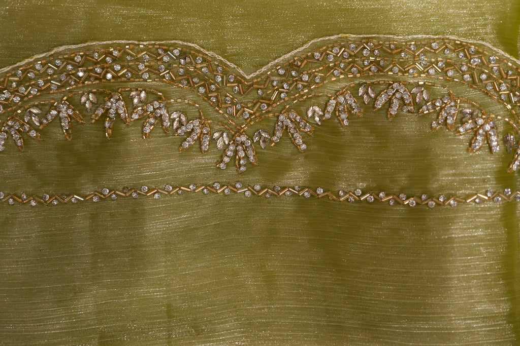 Pure Tissue Silk Saree with Silver Embroidery