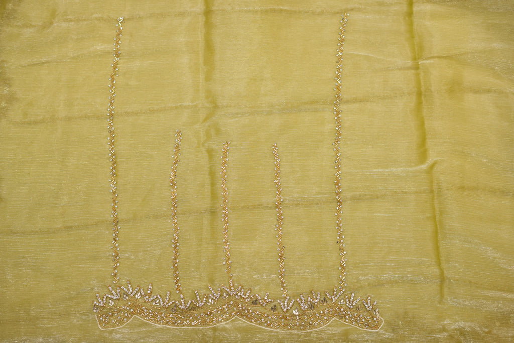 Pure Tissue Silk Saree with Silver Embroidery