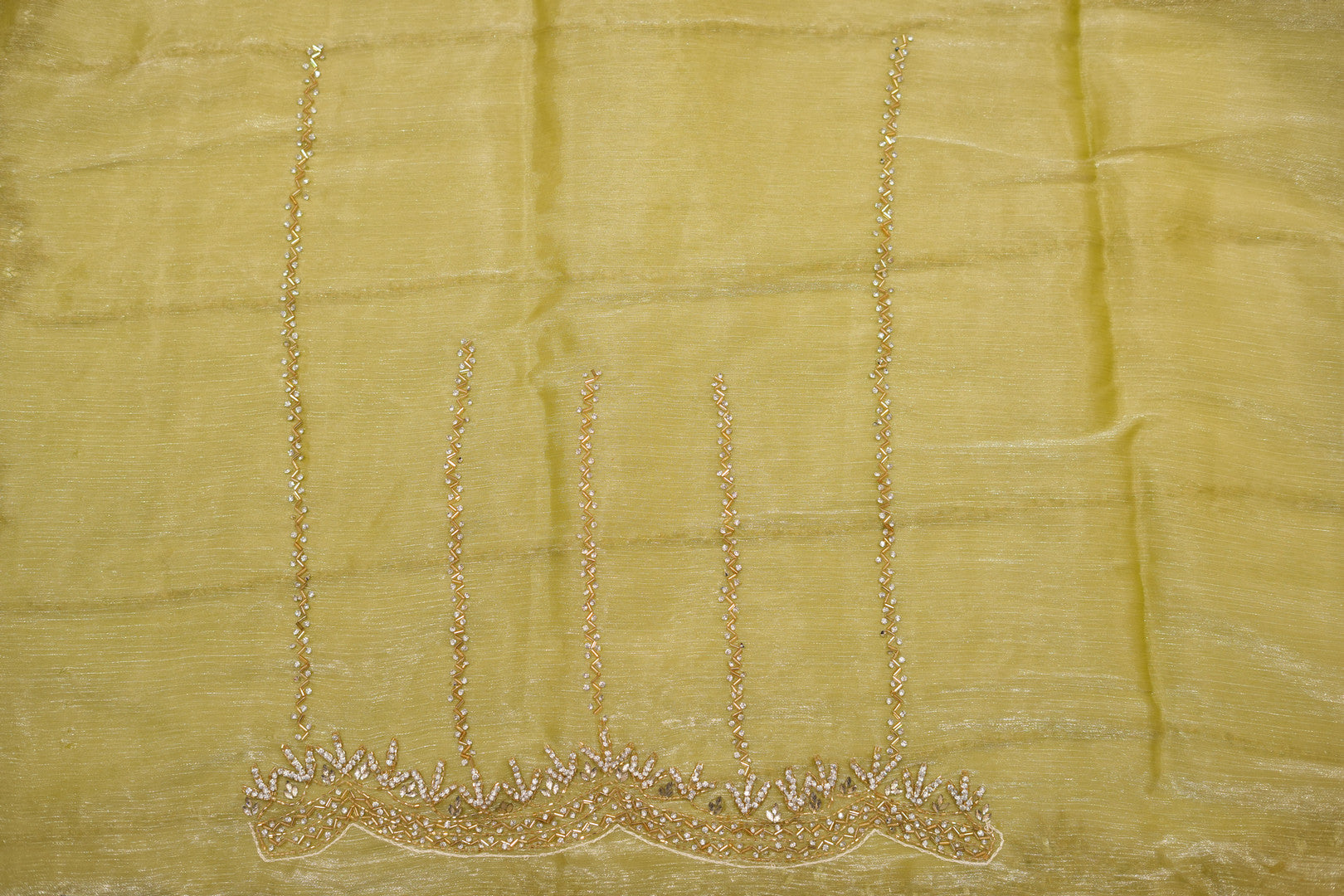 Pure Tissue Silk Saree with Silver Embroidery