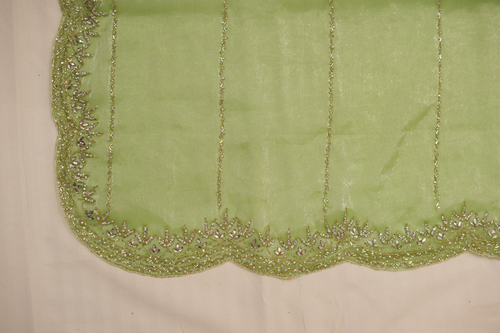 Pure Tissue Silk Saree with Beaded Border
