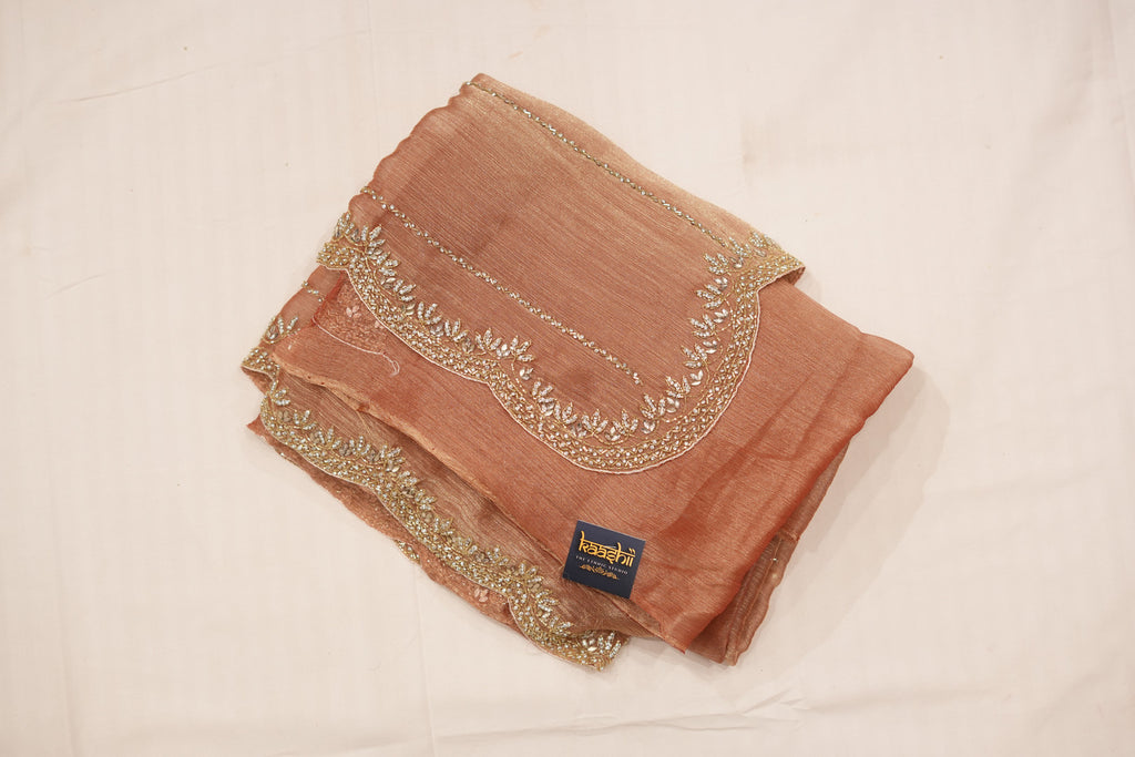 Pure Tissue Silk Saree with Hand Work