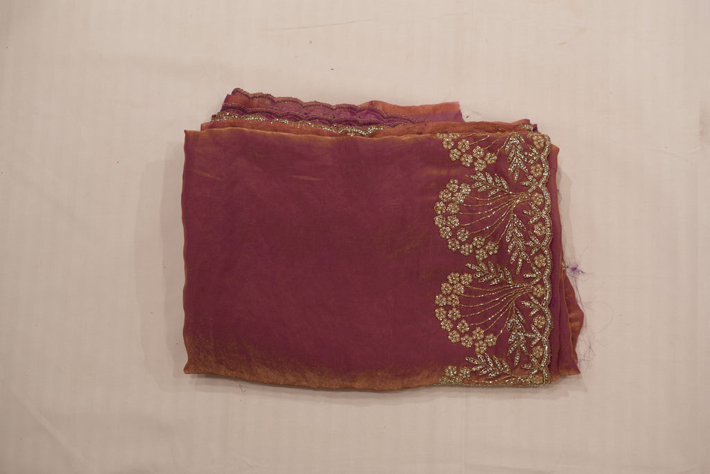 Pure Burberry Silk Saree