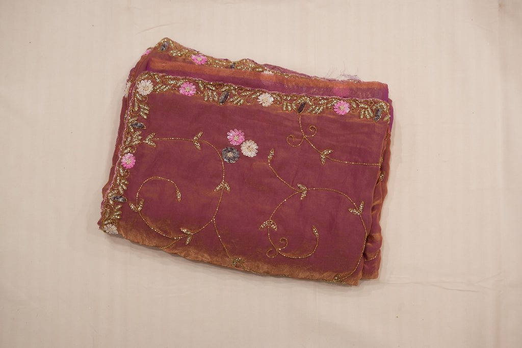 Pure Burberry Silk Saree