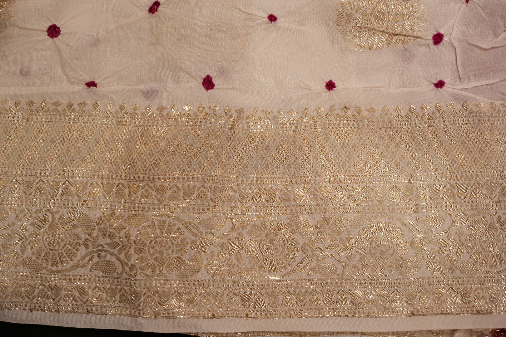 Silk Georgtte Rai Bandhej Saree